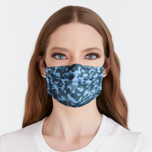 Load image into Gallery viewer, Camo in Blue Face Mask
