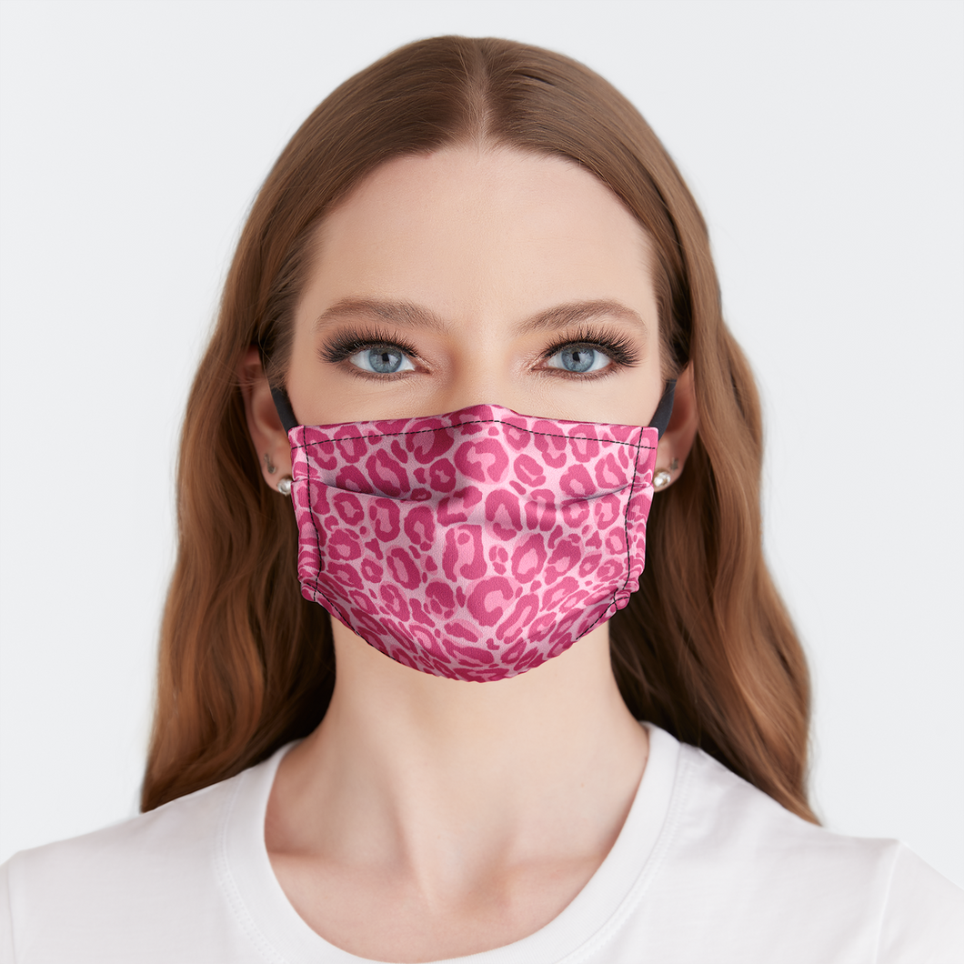 Leopard in Pink Face Mask
