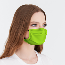 Load image into Gallery viewer, Solid Lime Green Face Mask
