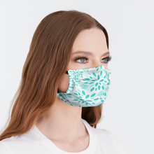 Load image into Gallery viewer, Teal Floral Face Mask
