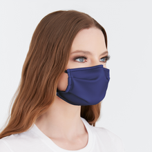 Load image into Gallery viewer, Solid Navy Blue Face Mask

