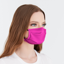 Load image into Gallery viewer, Solid Hot Pink Face Mask
