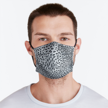 Load image into Gallery viewer, Leopard in Black and Gray Face Mask
