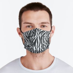 Black and White Zebra Face Mask