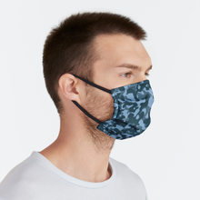 Load image into Gallery viewer, Camo in Blue Face Mask
