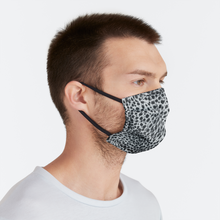 Load image into Gallery viewer, Leopard in Black and Gray Face Mask
