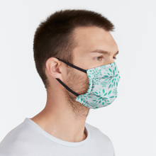 Load image into Gallery viewer, Teal Floral Face Mask
