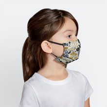 Load image into Gallery viewer, Black and Gold Floral Face Mask
